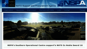 What Namsa.nato.int website looked like in 2016 (7 years ago)