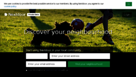 What Nextdoor.co.uk website looked like in 2016 (7 years ago)