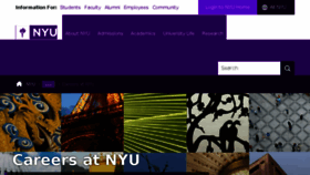 What Nyucareers.com website looked like in 2016 (7 years ago)