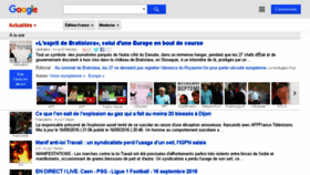 What News.google.fr website looked like in 2016 (7 years ago)