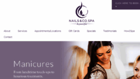 What Nailsandcospa.com website looked like in 2016 (7 years ago)
