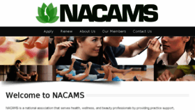 What Nacams.org website looked like in 2016 (7 years ago)