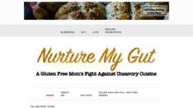 What Nurturemygut.com website looked like in 2016 (7 years ago)