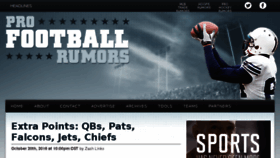 What Nfltraderumors.com website looked like in 2016 (7 years ago)