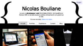 What Nicolasbouliane.com website looked like in 2016 (7 years ago)