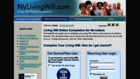 What Nvlivingwill.com website looked like in 2016 (7 years ago)
