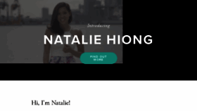 What Nataliehiong.com website looked like in 2016 (7 years ago)