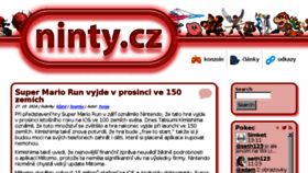 What Ninty.cz website looked like in 2016 (7 years ago)
