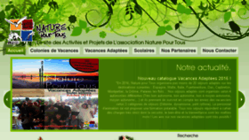 What Naturepourtous.fr website looked like in 2016 (7 years ago)