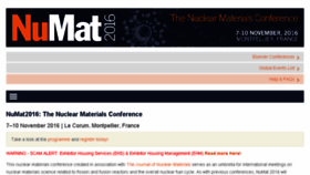 What Nuclearmaterialsconference.com website looked like in 2016 (7 years ago)