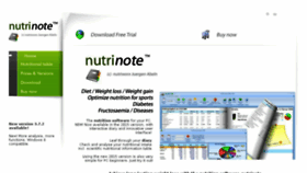What Nutrinote.com website looked like in 2016 (7 years ago)