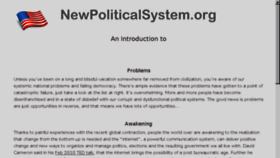 What Newpoliticalsystem.org website looked like in 2016 (7 years ago)