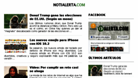 What Notialerta.com website looked like in 2016 (7 years ago)