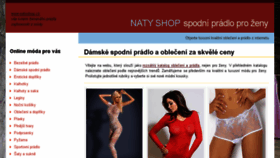 What Natyshop.cz website looked like in 2016 (7 years ago)