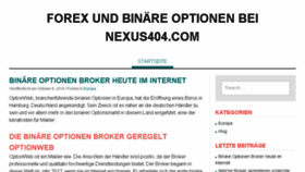 What Nexus404.com website looked like in 2016 (7 years ago)