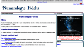 What Numerologie-fidelia.ro website looked like in 2016 (7 years ago)
