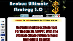 What Neobuxultimatestrategy.com website looked like in 2016 (7 years ago)