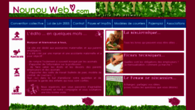 What Nounouweb.com website looked like in 2016 (7 years ago)