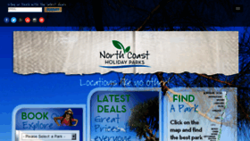 What Northcoastholidayparks.com.au website looked like in 2016 (7 years ago)