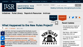 What Newrules.org website looked like in 2016 (7 years ago)