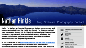 What Nathanhinkle.com website looked like in 2016 (8 years ago)