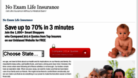 What Noexamlifeinsurers.com website looked like in 2016 (7 years ago)