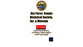What Nezpercecountymuseum.com website looked like in 2016 (7 years ago)