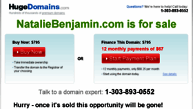 What Nataliebenjamin.com website looked like in 2016 (7 years ago)
