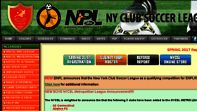 What Nyclubsoccerleague.com website looked like in 2017 (7 years ago)