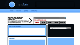 What Namefunk.com website looked like in 2017 (7 years ago)