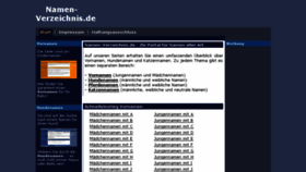 What Namen-verzeichnis.de website looked like in 2017 (7 years ago)