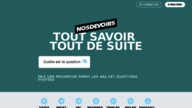 What Nosdevoirs.fr website looked like in 2017 (7 years ago)