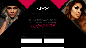 What Nyxcosmetics.es website looked like in 2017 (7 years ago)