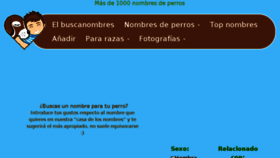 What Nombresdeperros.eu website looked like in 2017 (8 years ago)