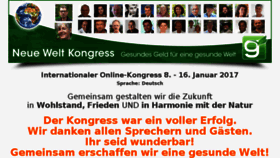 What Neueweltkongress.de website looked like in 2017 (7 years ago)