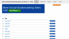 What New-social-bookmarking-list.com website looked like in 2017 (7 years ago)