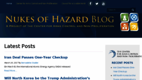 What Nukesofhazardblog.com website looked like in 2017 (7 years ago)