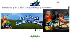 What Nestea.de website looked like in 2017 (7 years ago)