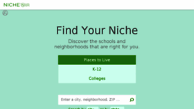 What Niche.com website looked like in 2017 (7 years ago)