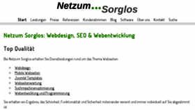What Netzum-sorglos.de website looked like in 2017 (7 years ago)