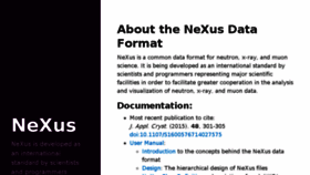 What Nexusformat.org website looked like in 2017 (7 years ago)