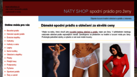 What Natyshop.cz website looked like in 2017 (7 years ago)