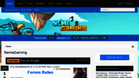 What Nemegaming.com website looked like in 2017 (7 years ago)