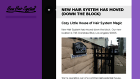 What Newhairsystem.com website looked like in 2017 (6 years ago)