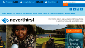 What Neverthirstwater.org website looked like in 2017 (7 years ago)