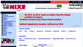 What Nixe.cz website looked like in 2017 (7 years ago)