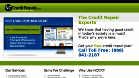 What Nccreditrepair.com website looked like in 2017 (6 years ago)