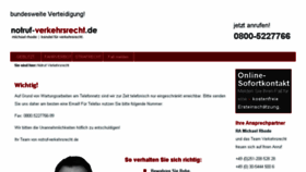 What Notruf-verkehrsrecht.de website looked like in 2017 (6 years ago)