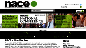 What Nace.co.uk website looked like in 2017 (6 years ago)