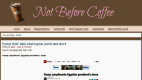 What Notb4coffee.com website looked like in 2017 (6 years ago)